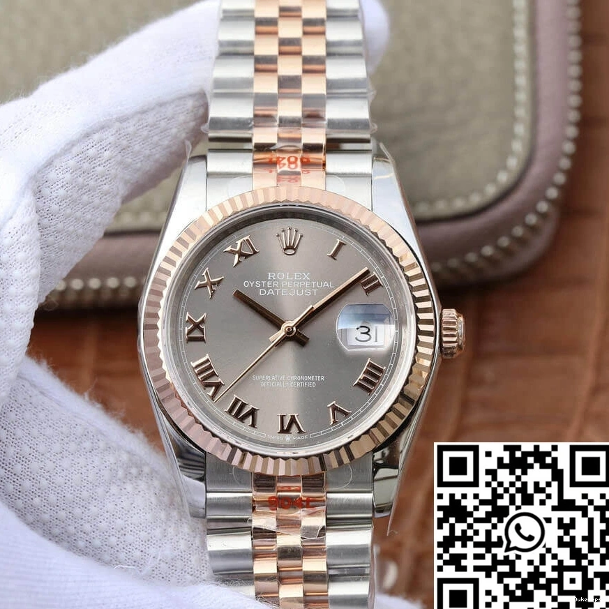 GM Rolex Factory Dial Datejust Silver Rose 36MM Gold 116231-0087 0521